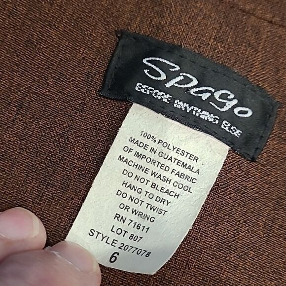 Spago sz 6 brown jacket and skirt - Picture 7 of 9